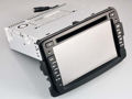 side view of the oem style double din aftermarket android head unit for dacia duster, logan and sandero from iceboxauto