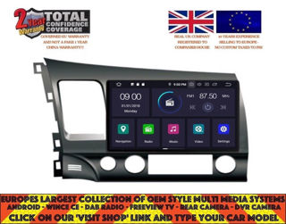 Picture of HONDA CIVIC 2007-11 10.1" NAVI ANDROID 12.0  DAB+ WIFI BT RBT5327