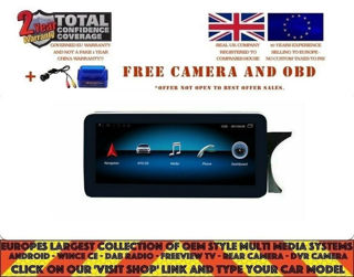 Picture of MERCEDES BENZ C CLASS W204 2011-14 12.3" GPS ANDROID 10.0 AUTO CARPLAY ZF7322 RHD