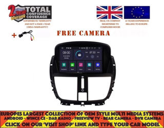 Picture of PEUGEOT 207 2007-14 DVD NAVI WIFI BT ANDROID 12.0 RBT5395