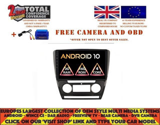 Picture of SKODA OCTAVIA II A5 2009-2013 10.2" RADIO NAVI BT ANDROID 8.1 DAB+ DT9201A