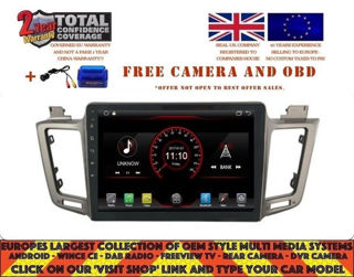 Picture of TOYOTA RAV4 2013-18 10.2" RADIO NAVI BT ANDROID 8.1 DAB+ DT9120 LHD