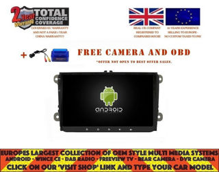 Picture of VW GOLF PLUS SHARAN 2005-14 9" DVD GPS NAVI BT ANDROID 10.0 DAB+ WIFI RBT5339
