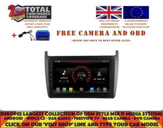 Picture of VW POLO 2012-15 9" RADIO DVD GPS NAVI BT ANDROID 10.0 DAB+ CARPLAY WIFI DKS9213