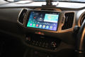 KIA Sportage 2010-15 OEM Style radio installed image, what it looks like, with CarPlay/Android auto option for Kia Sportage	