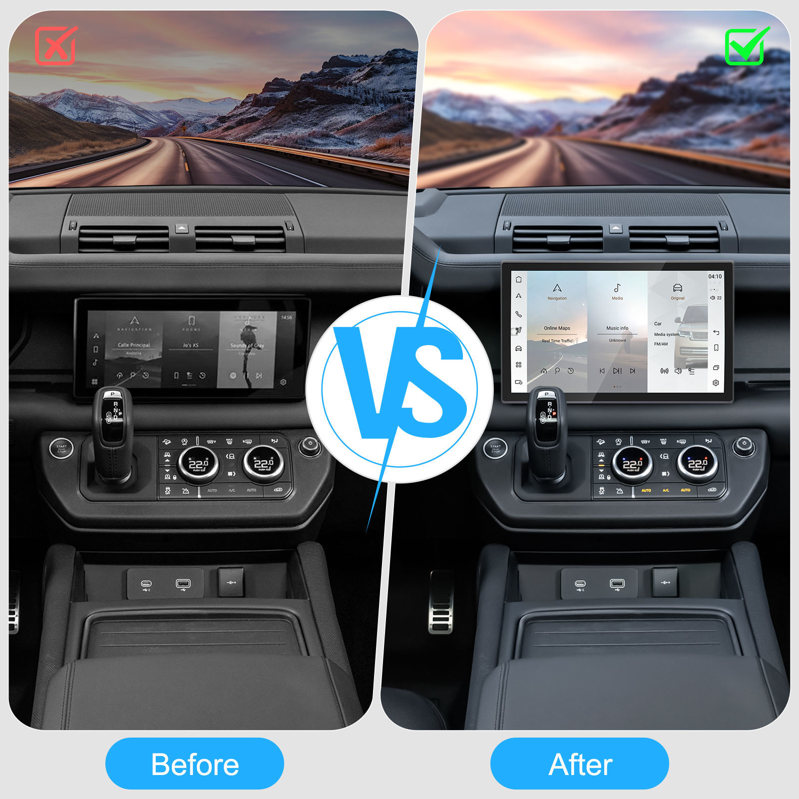 Iceboxauto Land Rover Defender Android 13.0 w/CarPlay