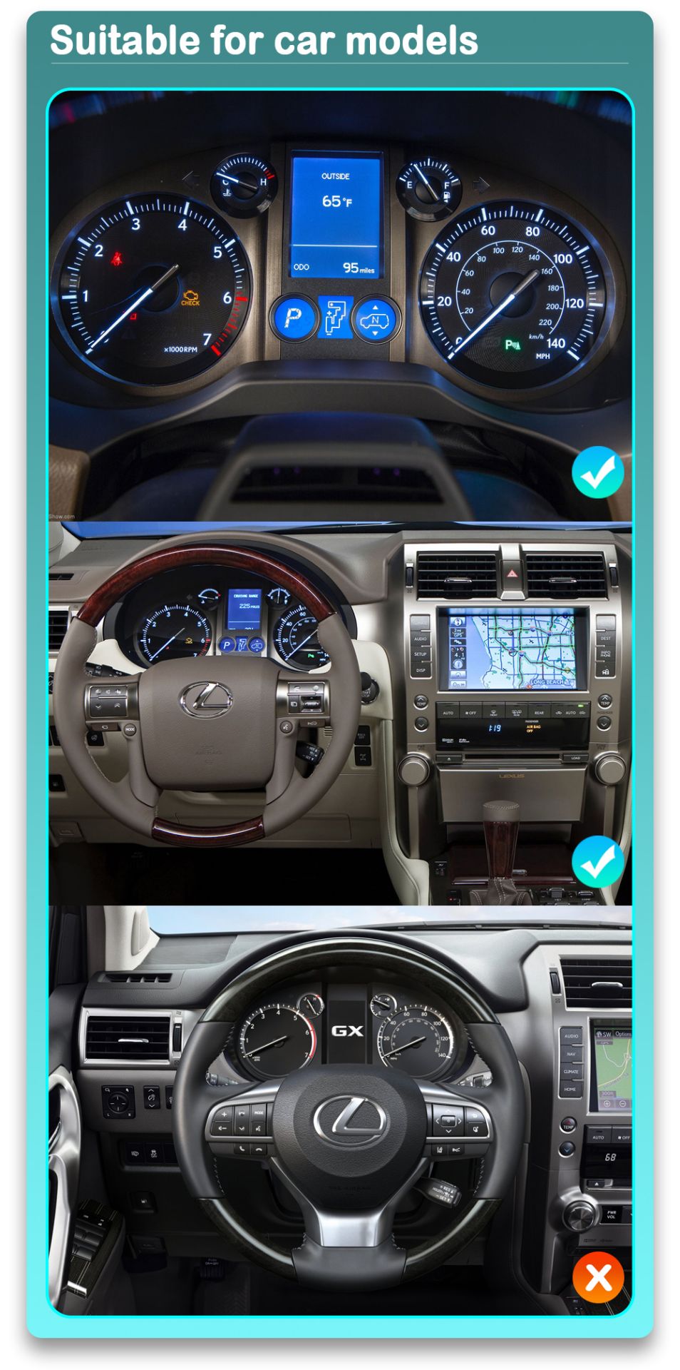 Lexus GX460 2009-20 LCD Digital Speedometer Cockpit Panel @ IBA